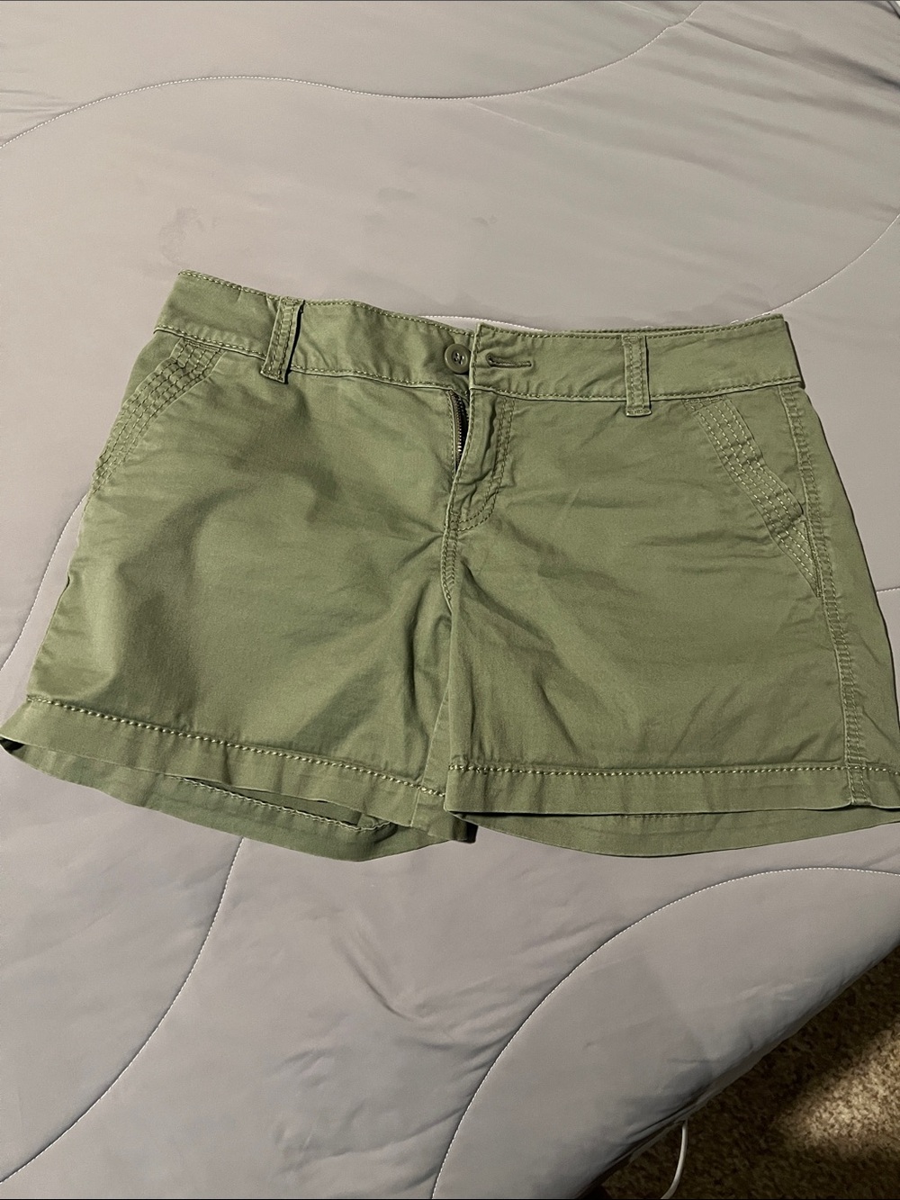 Maurices Olive Green Cotton Blend Shorts